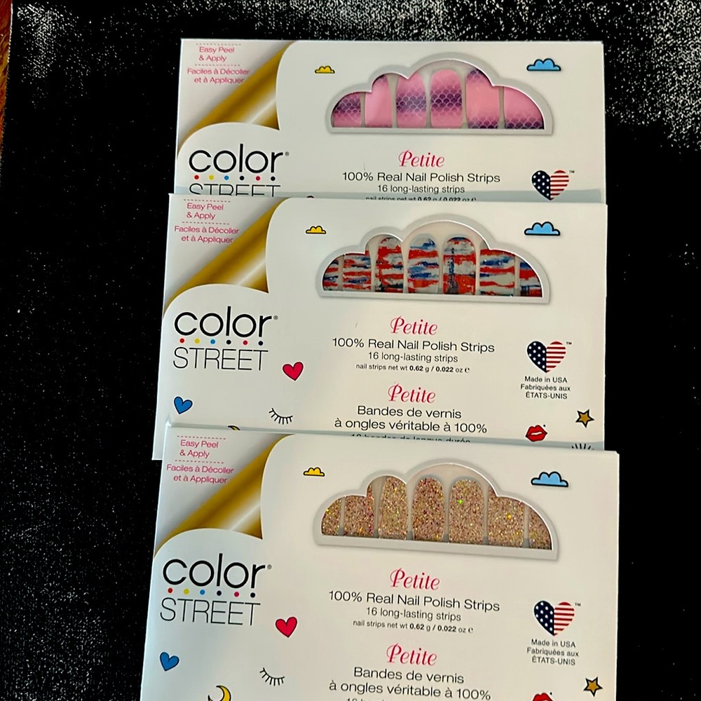 Color street petite nails you get all three shown